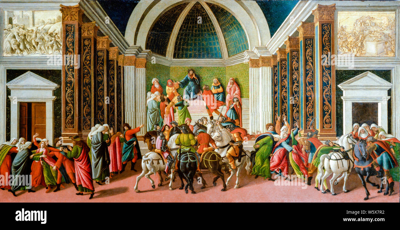 Sandro Botticelli, die Geschichte von Virginia, Malerei, 1496-1504 Stockfoto