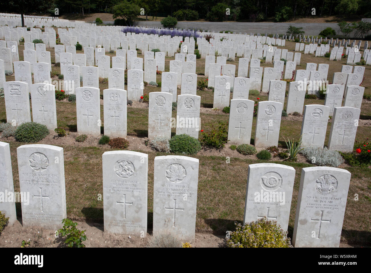 Soldatenfriedhof in Etaples.. Weltkrieg 1. und 2. Stockfoto