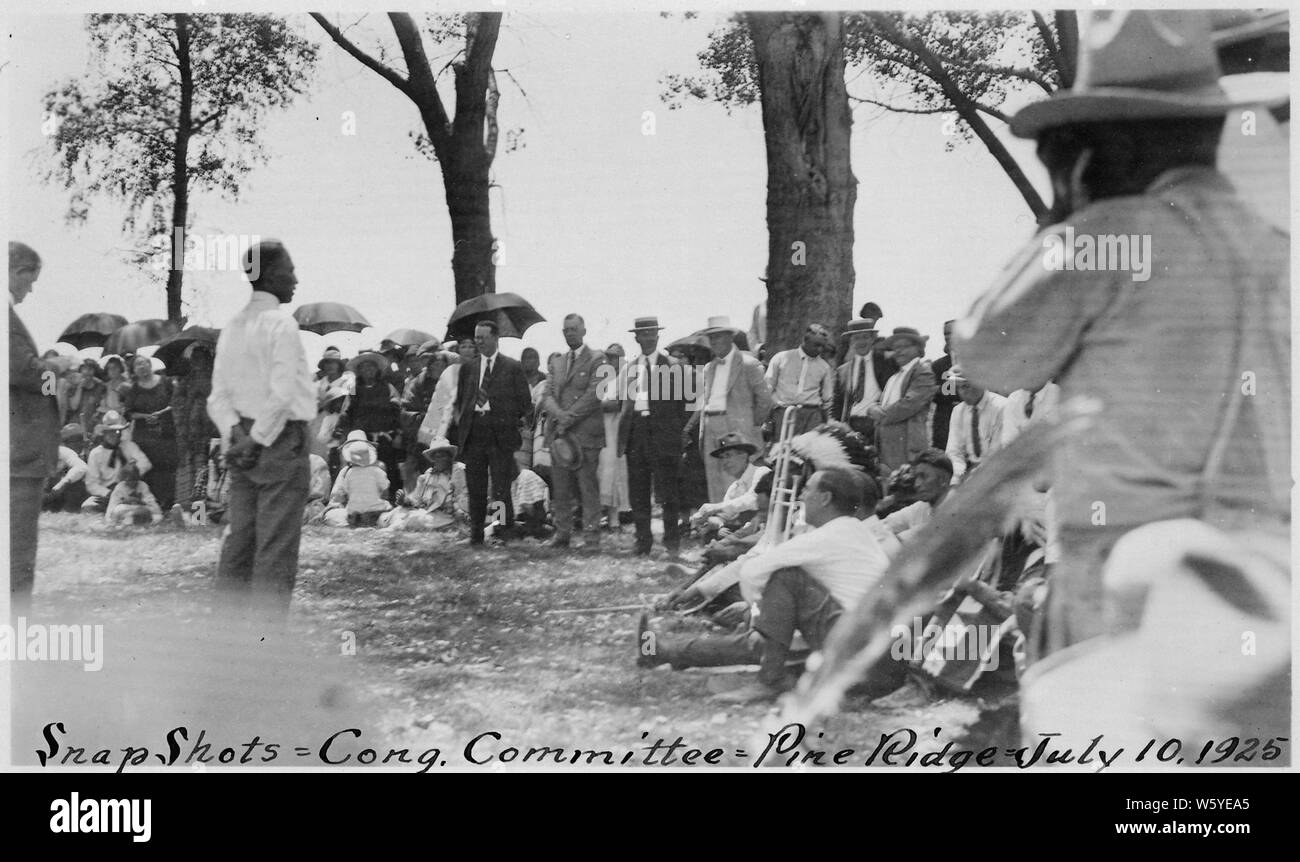 US-Kongressausschuss visits Pine Ridge Reservat Stockfoto