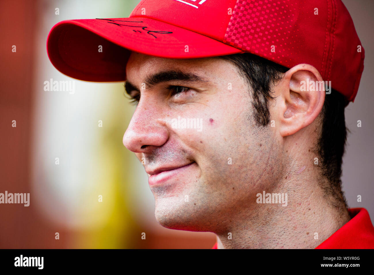 23. Juli 2019, Circuit de Catalunya, Barcelona, Spanien; der Prolog FIA World Endurance Championship; Portrait von Miguel Molina (ESP) Der Af Corse Team an der Boxengasse Pablo Guillen/Alamy Stockfoto