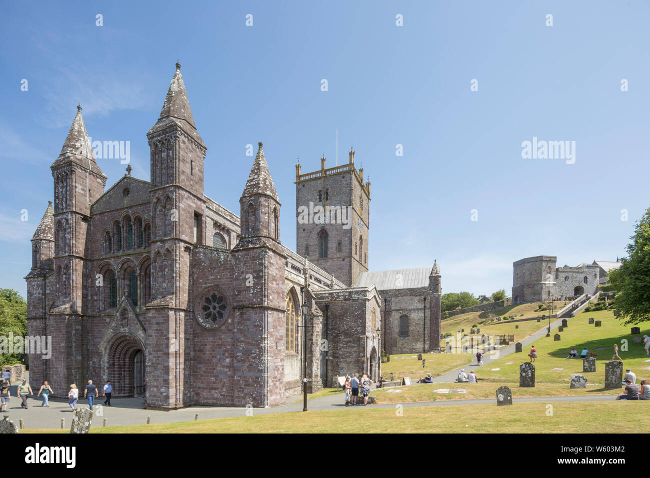 Kathedrale von St. Davids, Pembrokeshire, Wales, UK Stockfoto