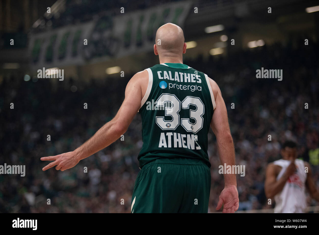 Der Führer der panathinaikos v. Chr. nick calathes Stockfoto