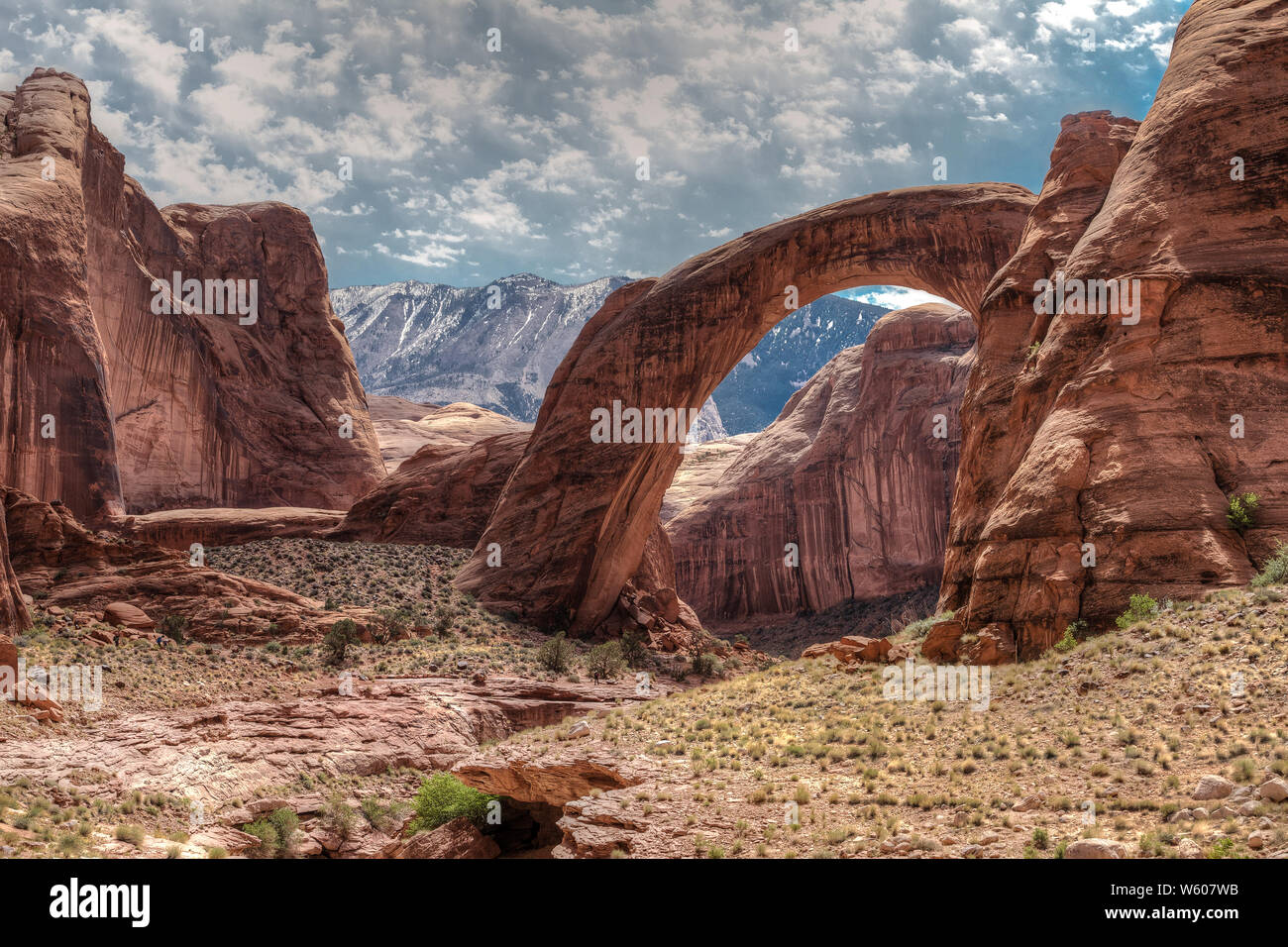 Rainbow Bridge, Glen Canyon National Recreation Area, Lake Powell. Stockfoto