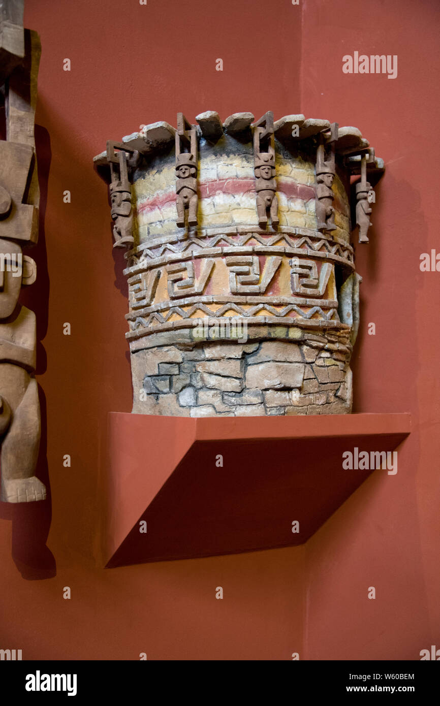 LeymeBamba Archilogical Museum, Mumien, Töpferei, Keramik, Tribal, Norden von Peru, Südamerika Stockfoto