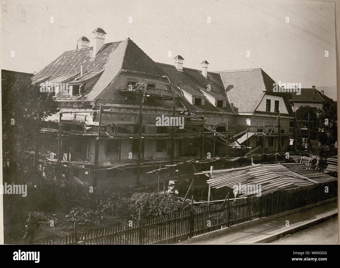 Das im Bau befindliche Gebäude für Sauerstofferzeugung. (13-8 1917.) Stockfoto