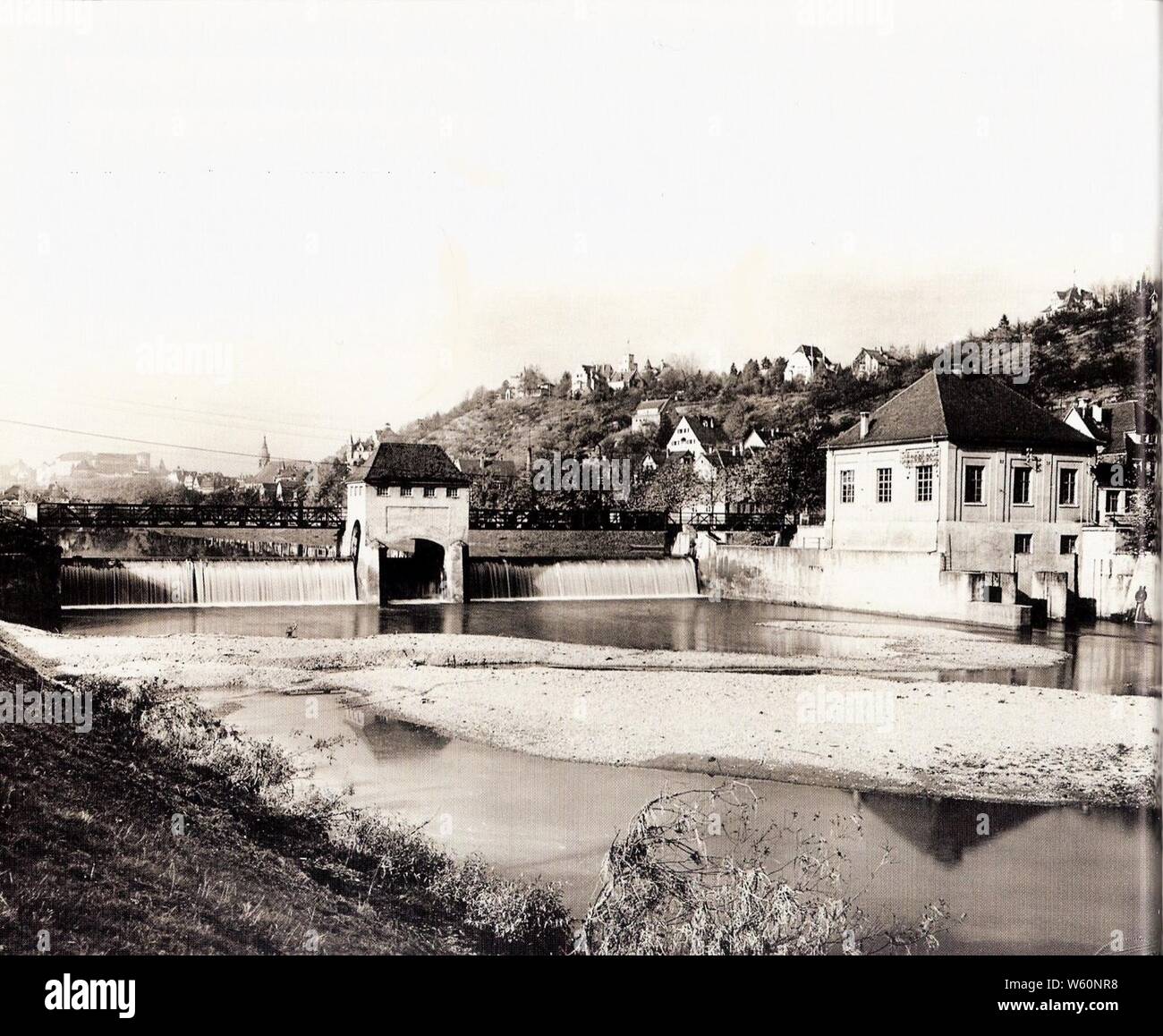 Das neue Neckarwerk 1910 er (Wwm 028). Stockfoto