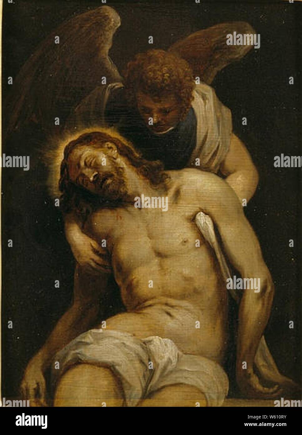 David Teniers - tote Christus unterstützt durch einen Engel. Stockfoto