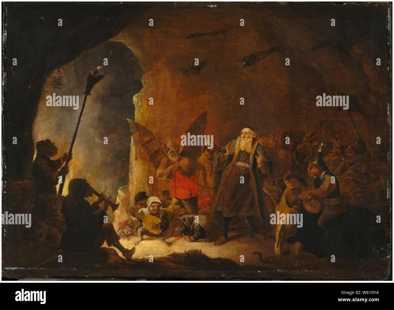 David Teniers (II) - Ankunft der reiche Mann in der Hölle. Stockfoto
