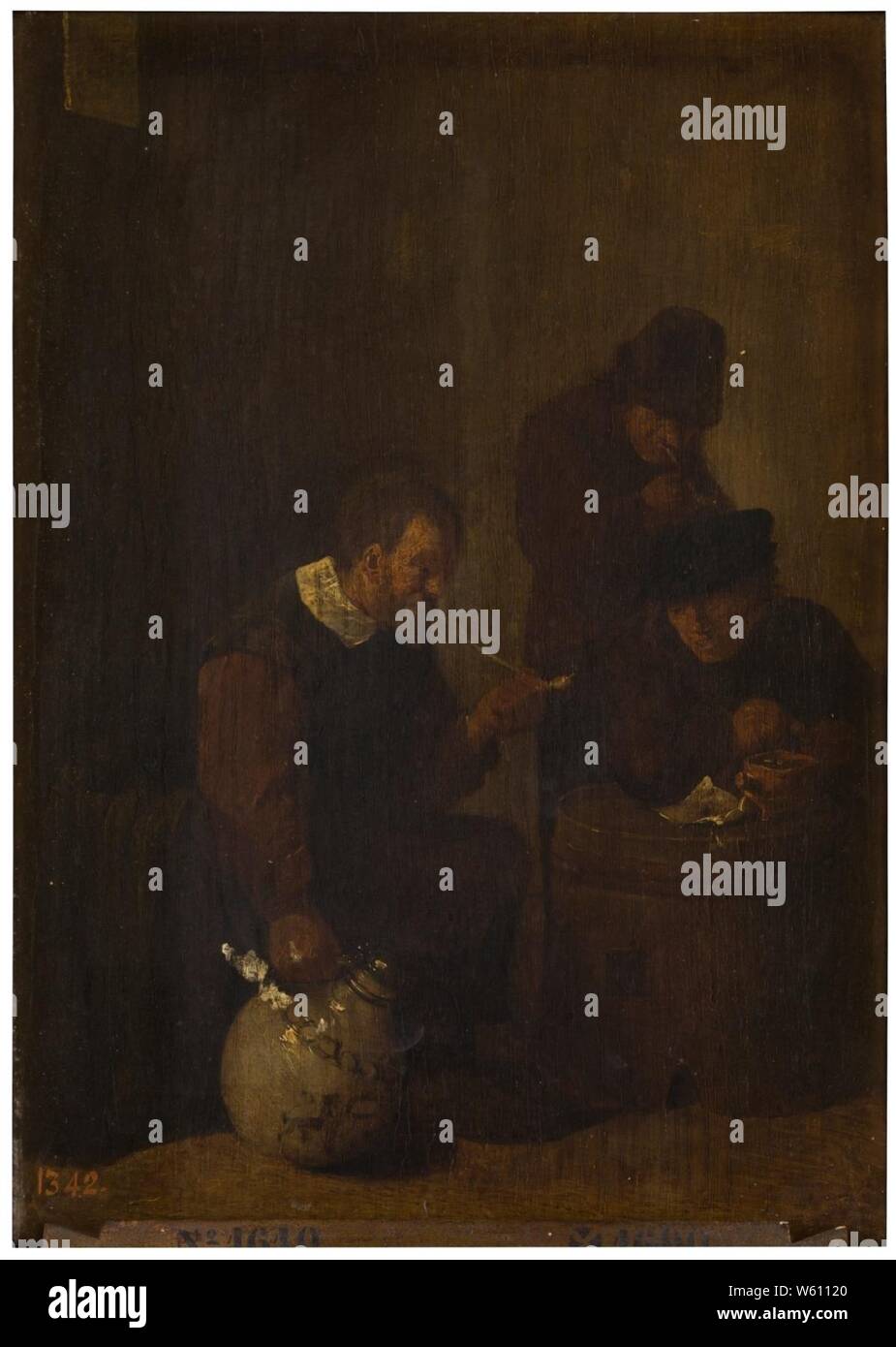 David Teniers (II) - Gruppe von Rauchern. Stockfoto