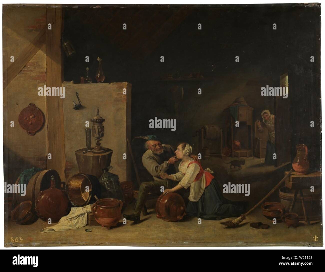 David Teniers (II) - Der alte Mann und das Mädchen - Stockfoto