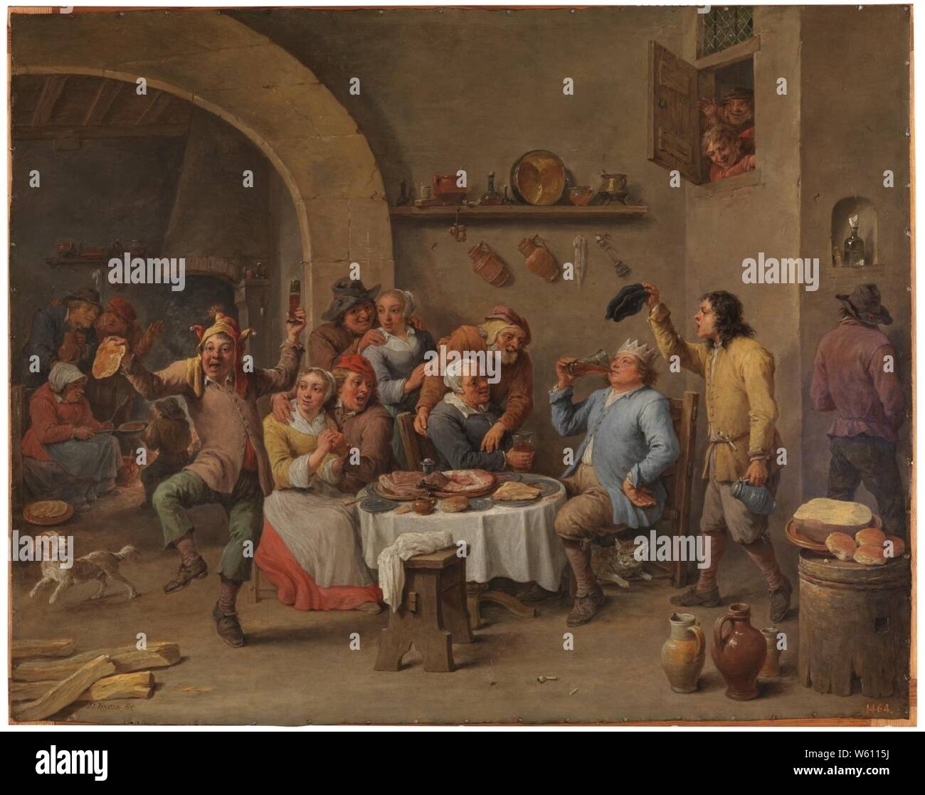 David Teniers (II) - 12 - Nacht (der König Getränke) - Stockfoto