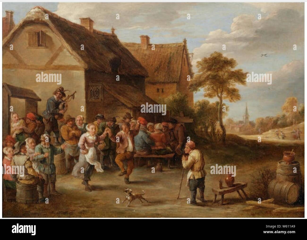 David Teniers II - Dorf Lustbarkeiten Konigswarter. Stockfoto