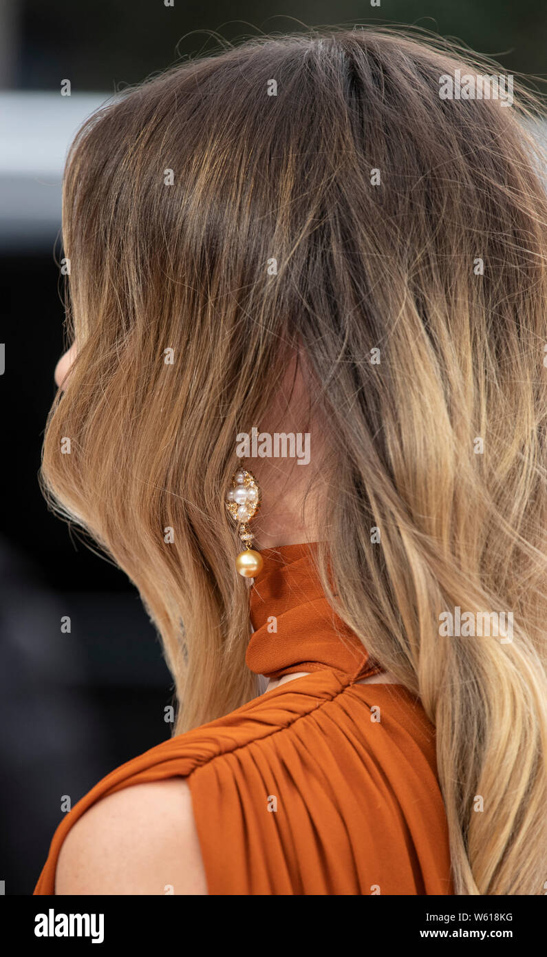 LONDON - ENGLAND, 30. JULI 2019: Margot Robbie besucht die UK-Premiere von "Once Upon a Time in Hollywood, Luxe Odeon Leicester Square, London, England. Gary Mitchell/Alamy Leben Nachrichten. Stockfoto