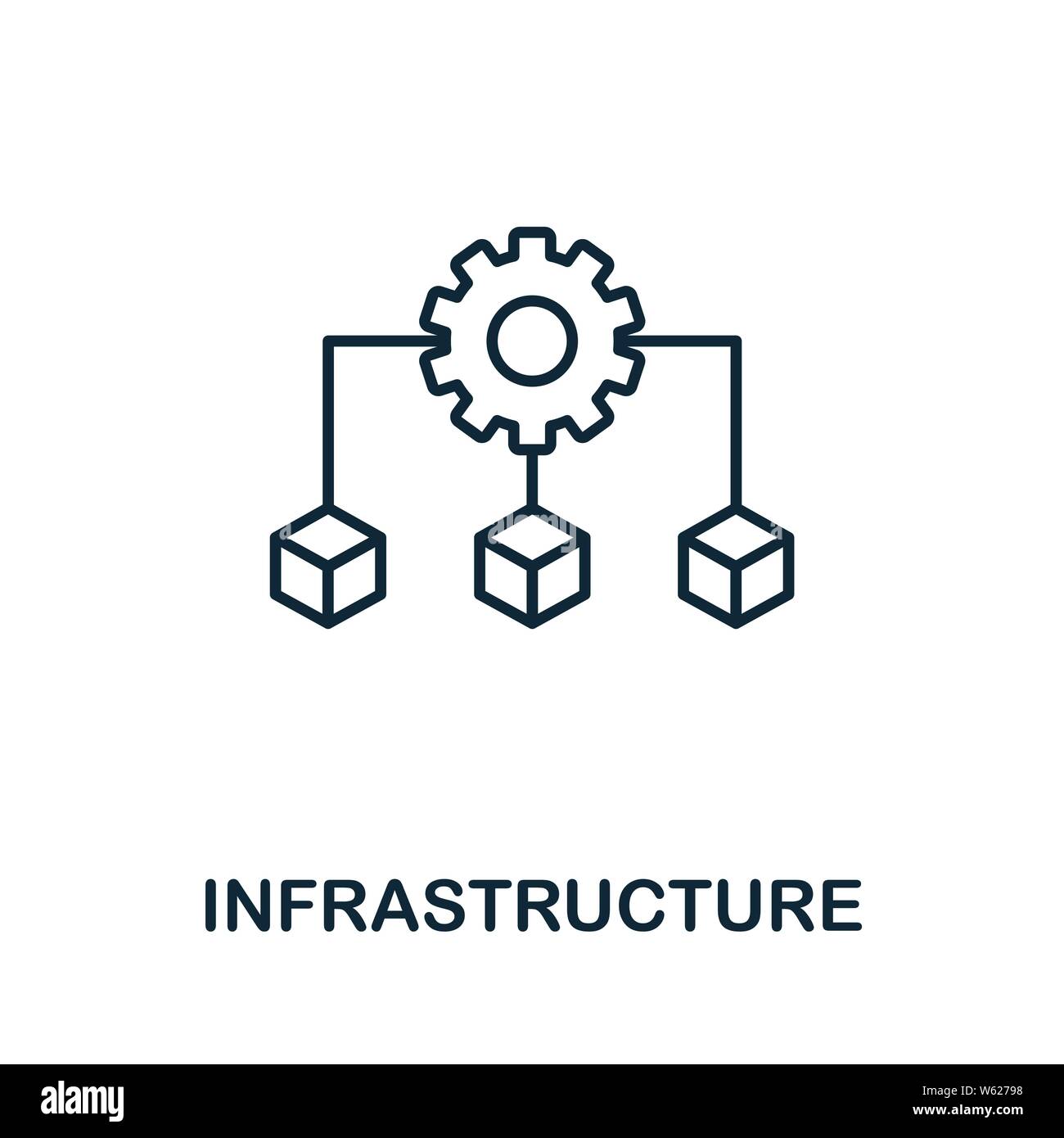 Symbol für die Infrastrukturübersicht. Dünne Linie Stil aus Community ...