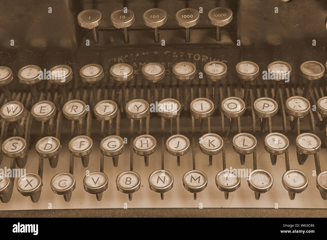 Antike Schreibmaschine der 40er Stockfoto