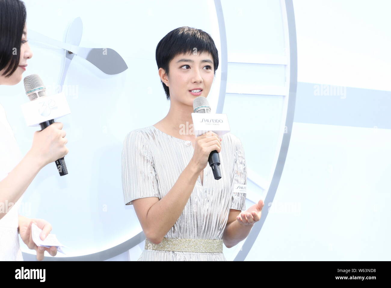 Taiwanesische Schauspielerin Kwai Lun-Mei besucht eine Charity Veranstaltung von Shiseido in Taipei, Taiwan, 21. September 2018. Stockfoto