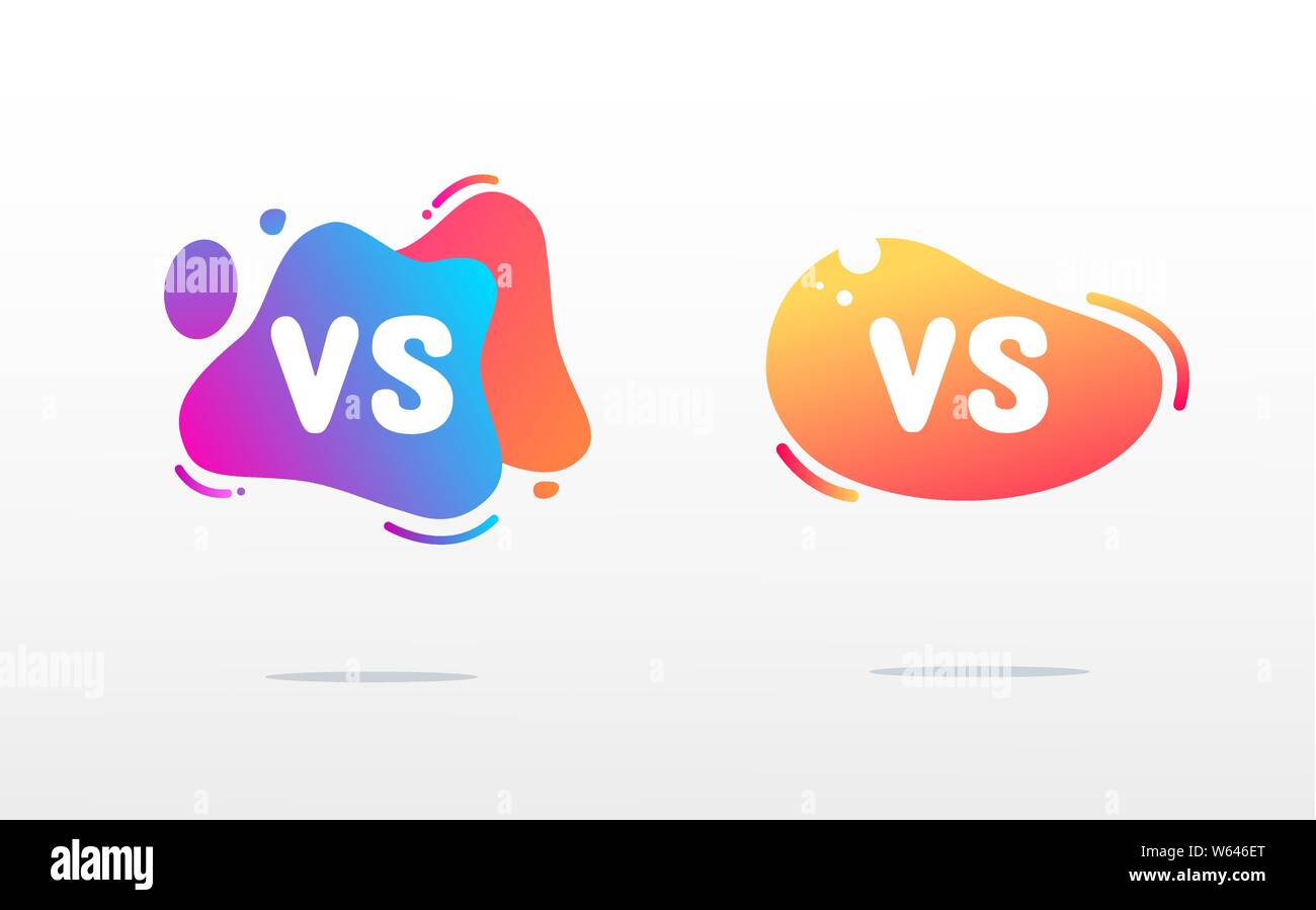 Satz von versus Logo vs Buchstaben für Sport und Kampf. MMA, UFS, Schlacht, vs übereinstimmen, spiel Konzept Vergleich eps 10 Vector Illustration Stock Vektor