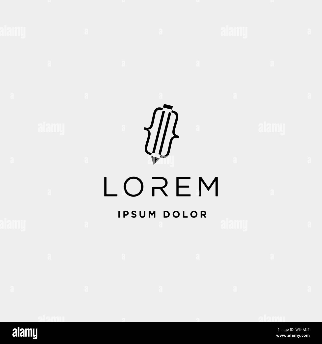 Pen code Logo Design vector Schriftsteller Codierung Symbol Stock Vektor