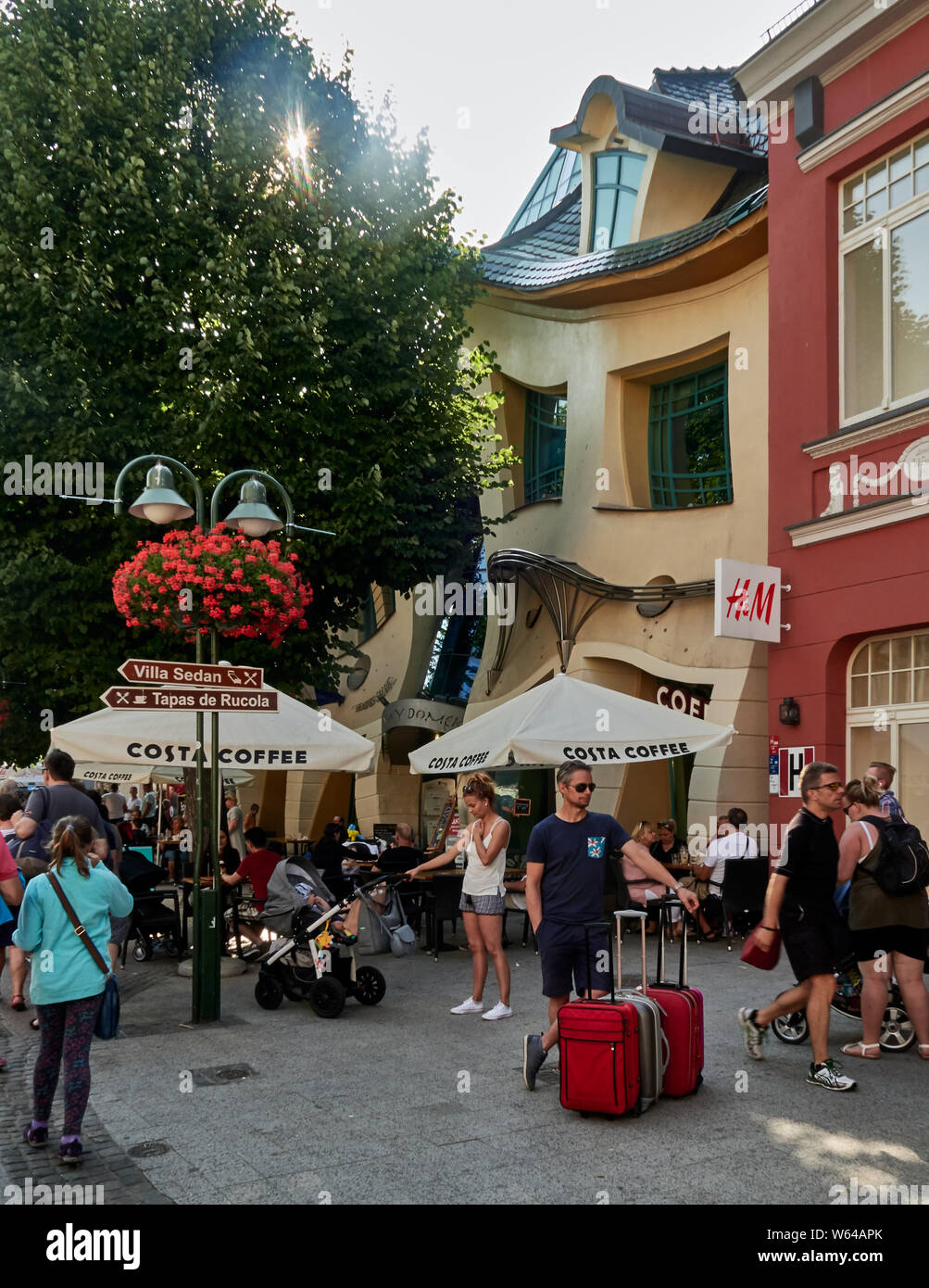 Europa, Polen, Sopot, das Krumme Haus auf dem Boulevard Monte Cassino Stockfoto