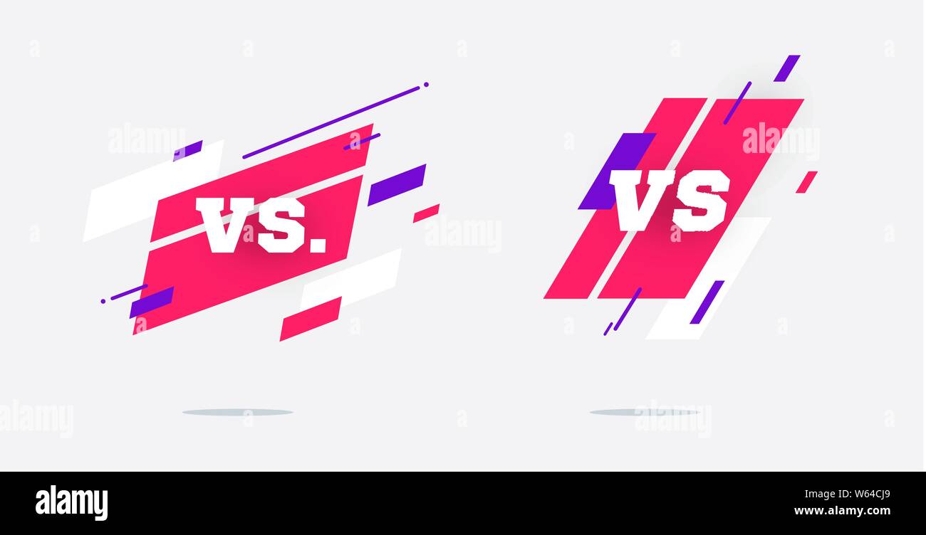 Satz von versus Logo vs Buchstaben für Sport und Kampf. MMA, UFS, Schlacht, vs übereinstimmen, spiel Konzept Vergleich eps 10 Vector Illustration Stock Vektor