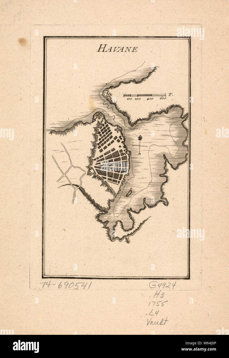 Amerikanischer Unabhängigkeitskrieg Ära Karten 1750-1786 543 Havane Bauen und Reparieren Stockfoto