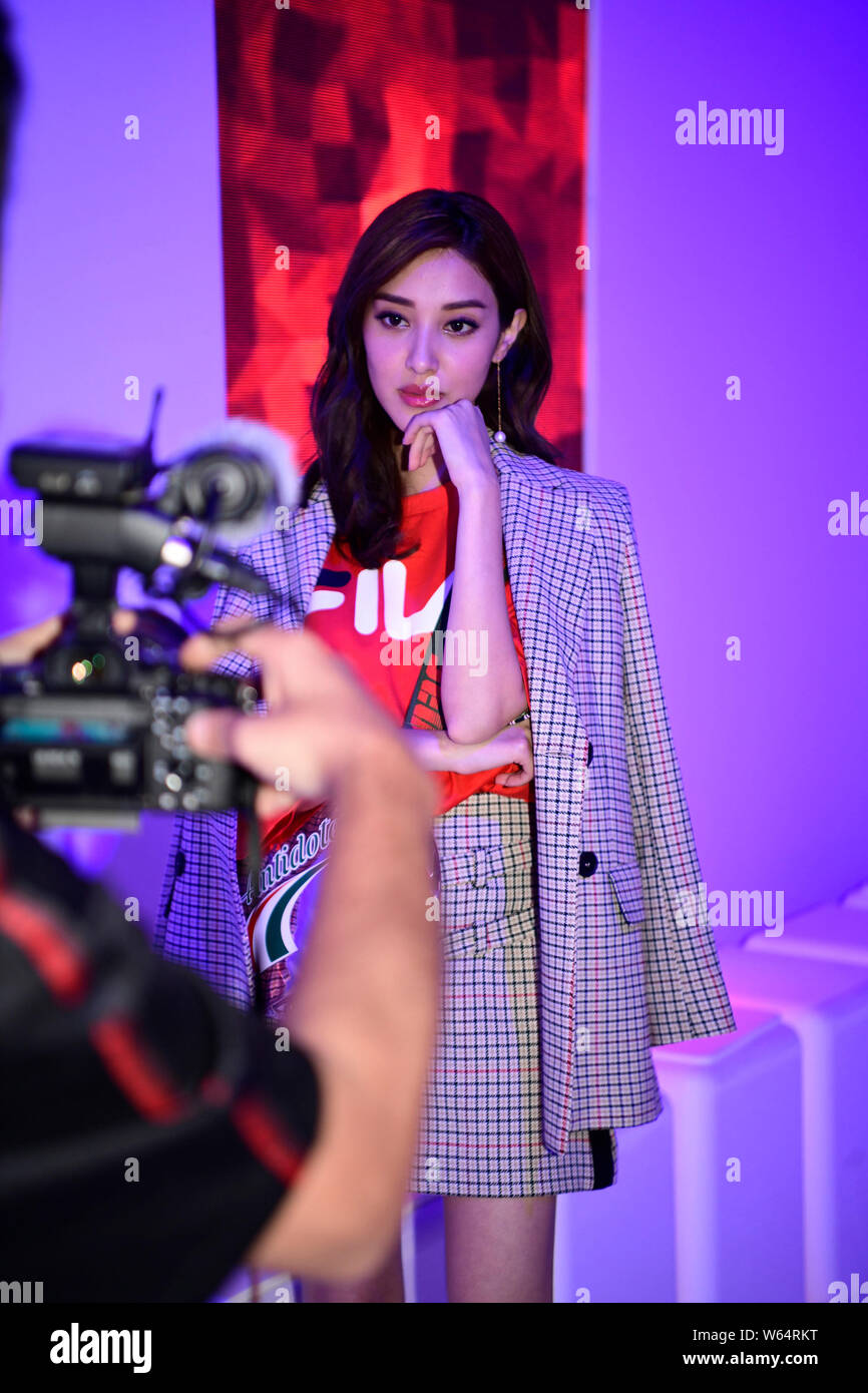 Hong Kong - geborene kanadische Schauspielerin Grace Chan besucht die Fila fashion show während der Frühjahr/Sommer 2019 Mailand Fashion Week in Mailand, Italien, 23 Septembe Stockfoto