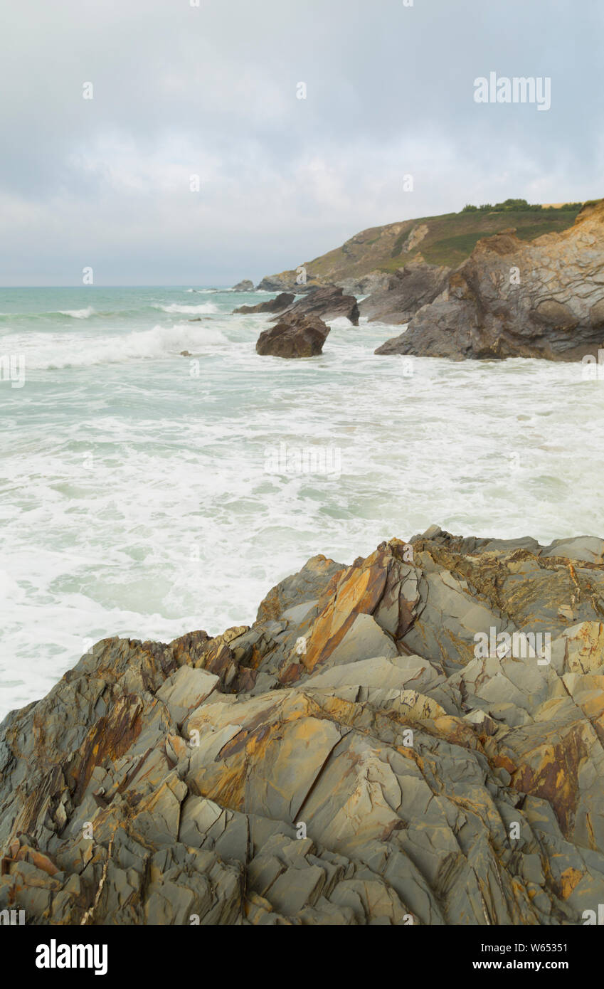 Dollar Cove Gunwalloe auf die Eidechse, die Küste von Cornwall Stockfoto