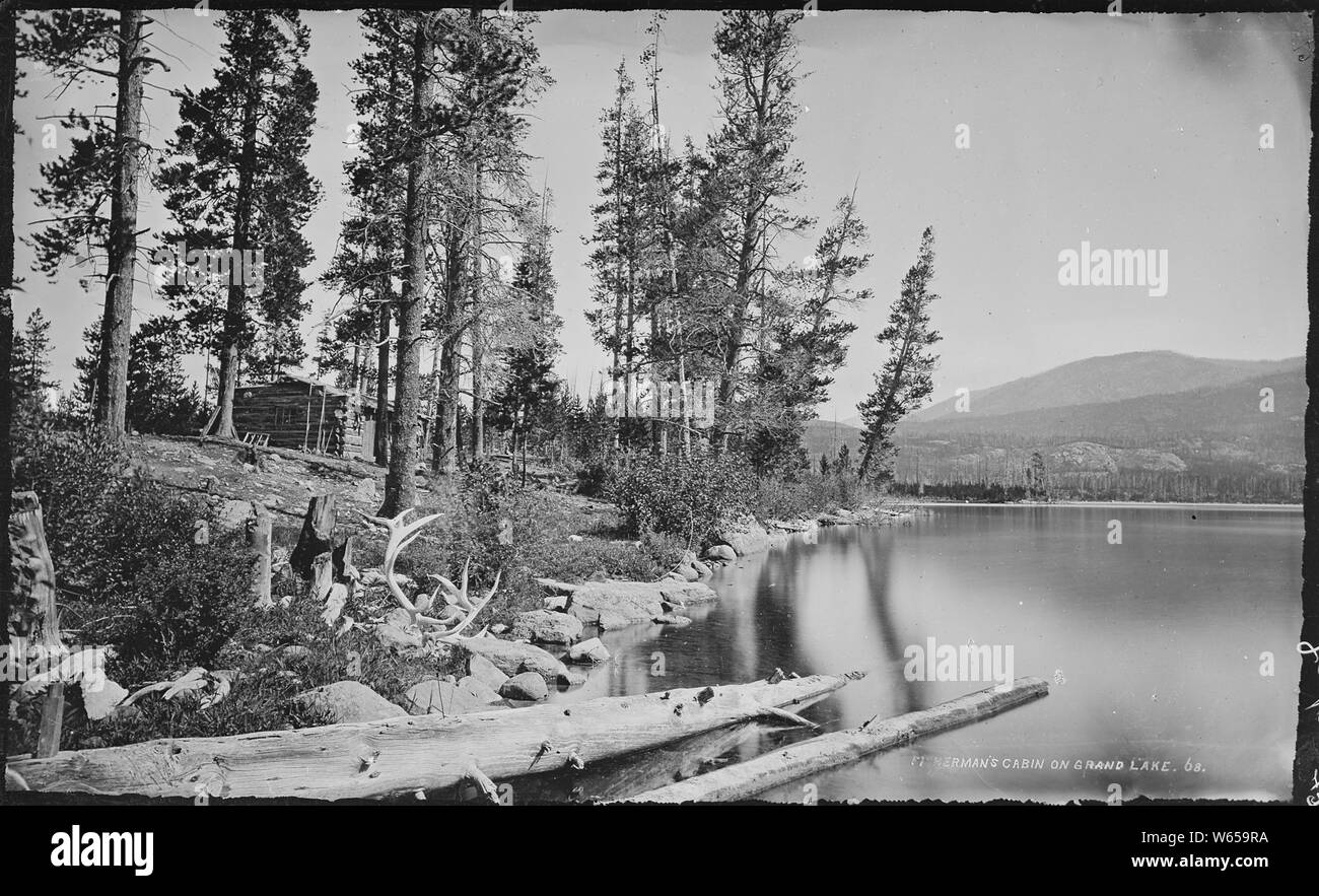 Fisherman's Cabin auf Grand Lake, Colorado Stockfoto