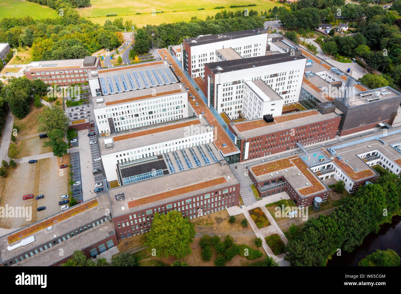 Luftaufnahme von Mäander Krankenhaus, Amersfoort, Niederlande Stockfoto