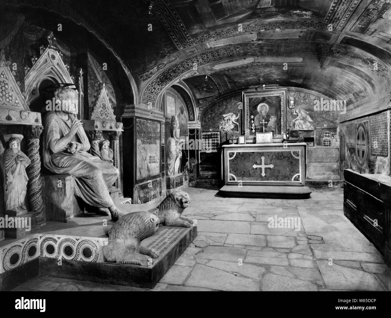 Eine Kapelle der Vatikanischen Grotten, 1930 Stockfoto