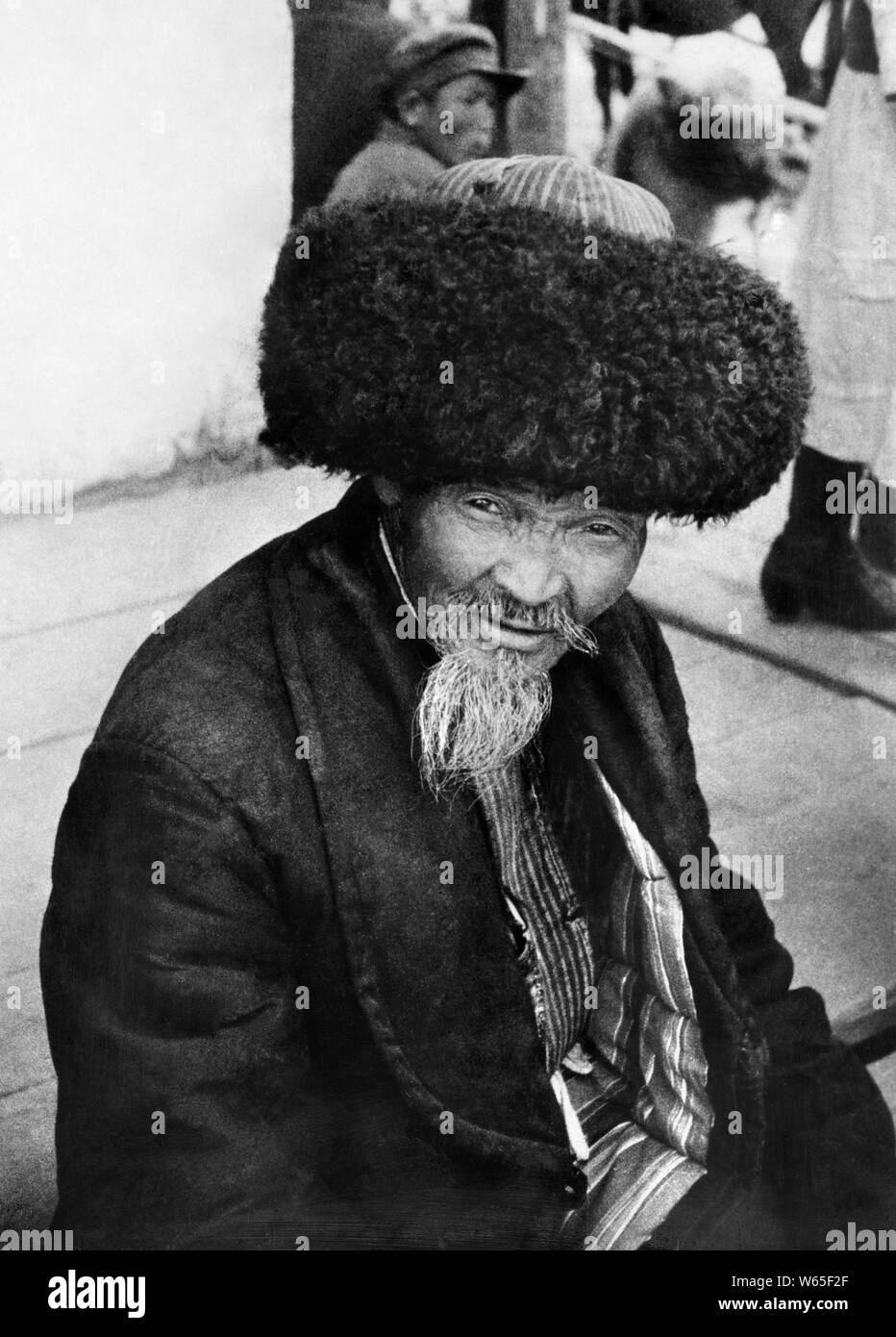 Senior Kirgisischen, Turkestan, 1920-30 Stockfoto