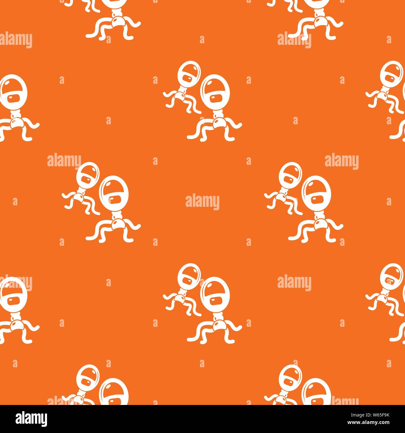 Protozoen Viren pattern Vector Orange Stock Vektor
