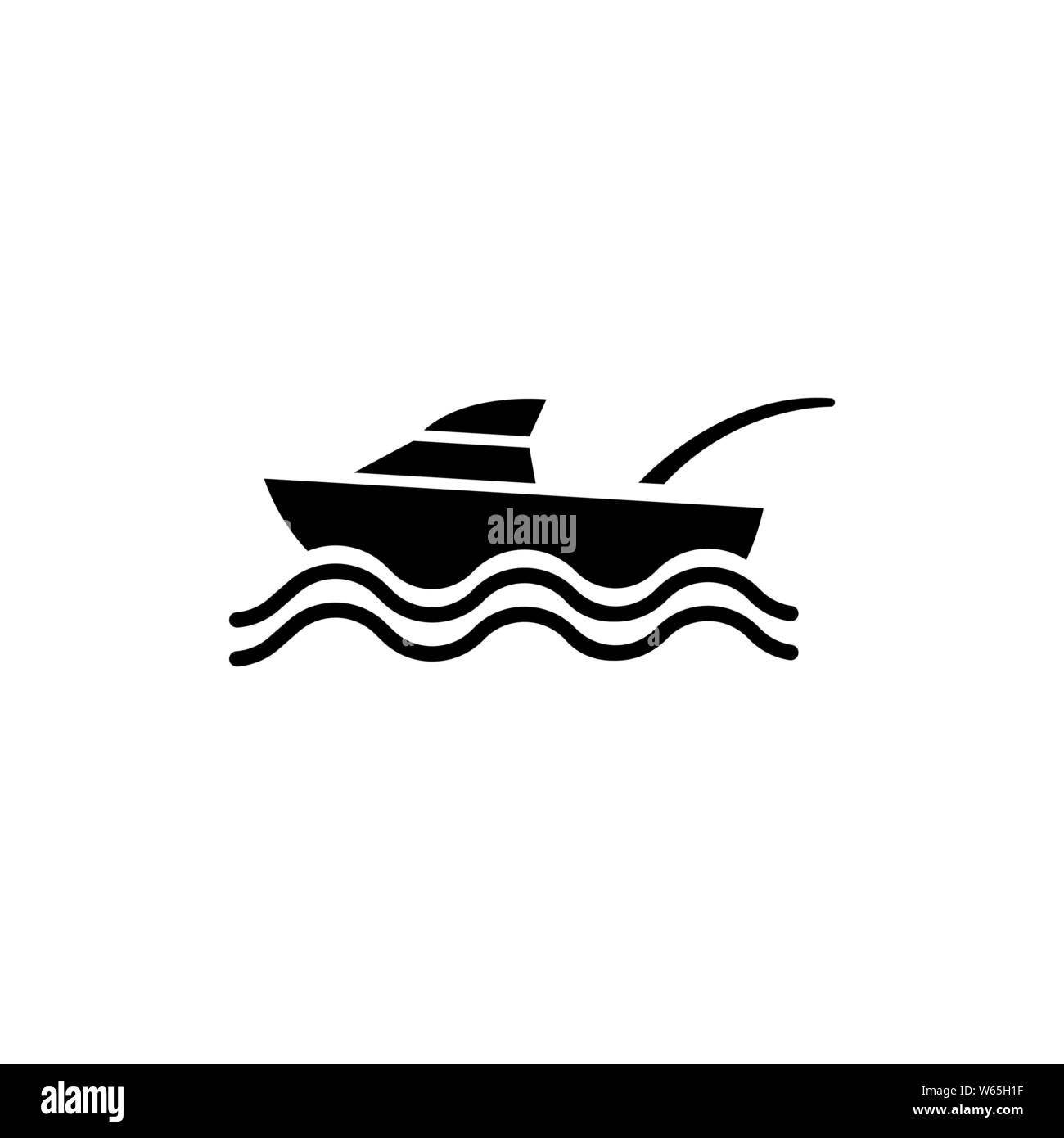 Sport Fischen Yacht, Urlaub, Erholung. Flache Vektor Icon Abbildung. Einfach schwarzes Symbol auf weißem Hintergrund. Sport Fischen Yacht, Erholung sig Stock Vektor Sport Fischen Yacht, Urlaub, Erholung. Flache Vektor Icon Abbildung. Einfach schwarzes Symbol auf weißem Hintergrund. Sport Fischen Yacht, Erholung sig Stock Vektor