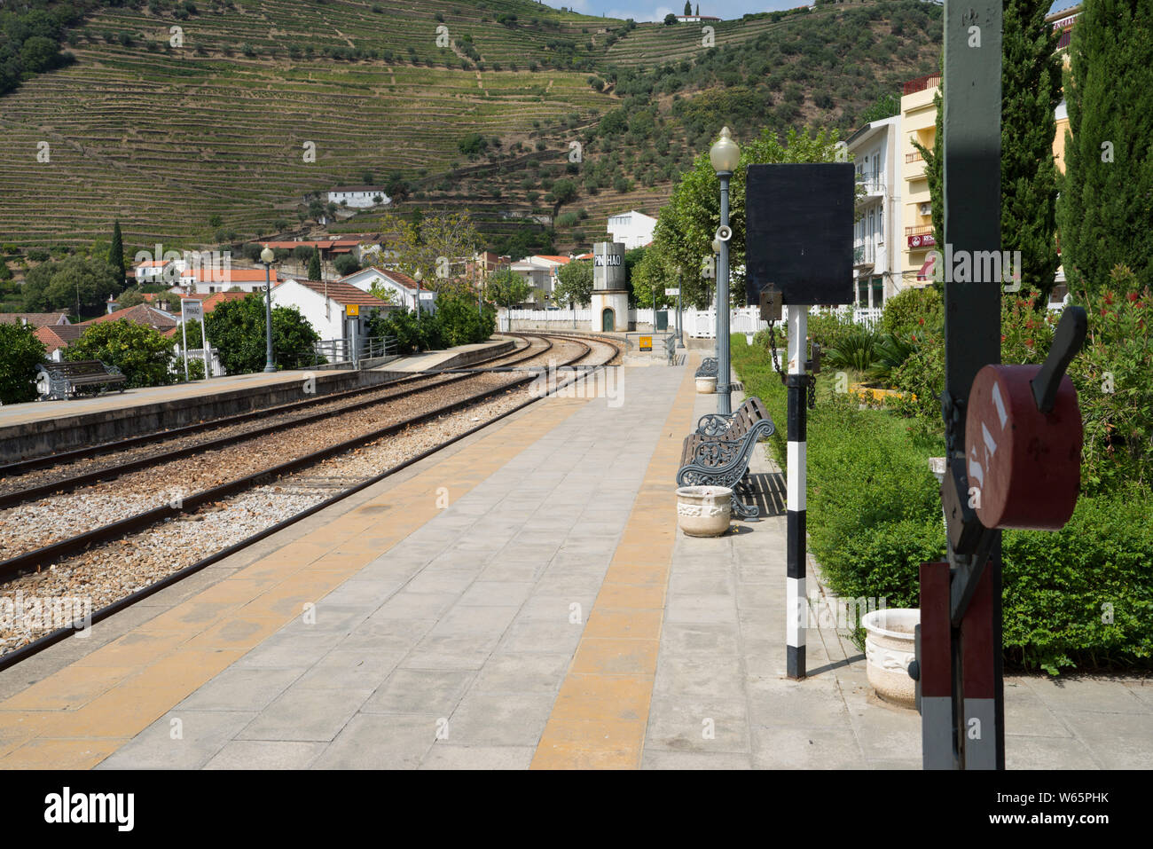 Pinhao Bahnhof Douro Tal Portugal Stockfoto