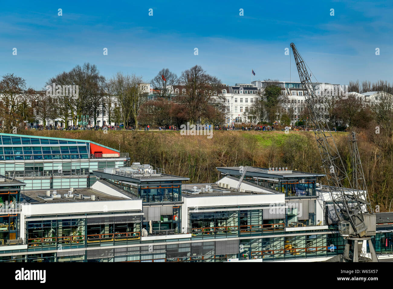 Aussichtsplattform Altonaer Balkon, Altona, Hamburg, Deutschland Stockfoto