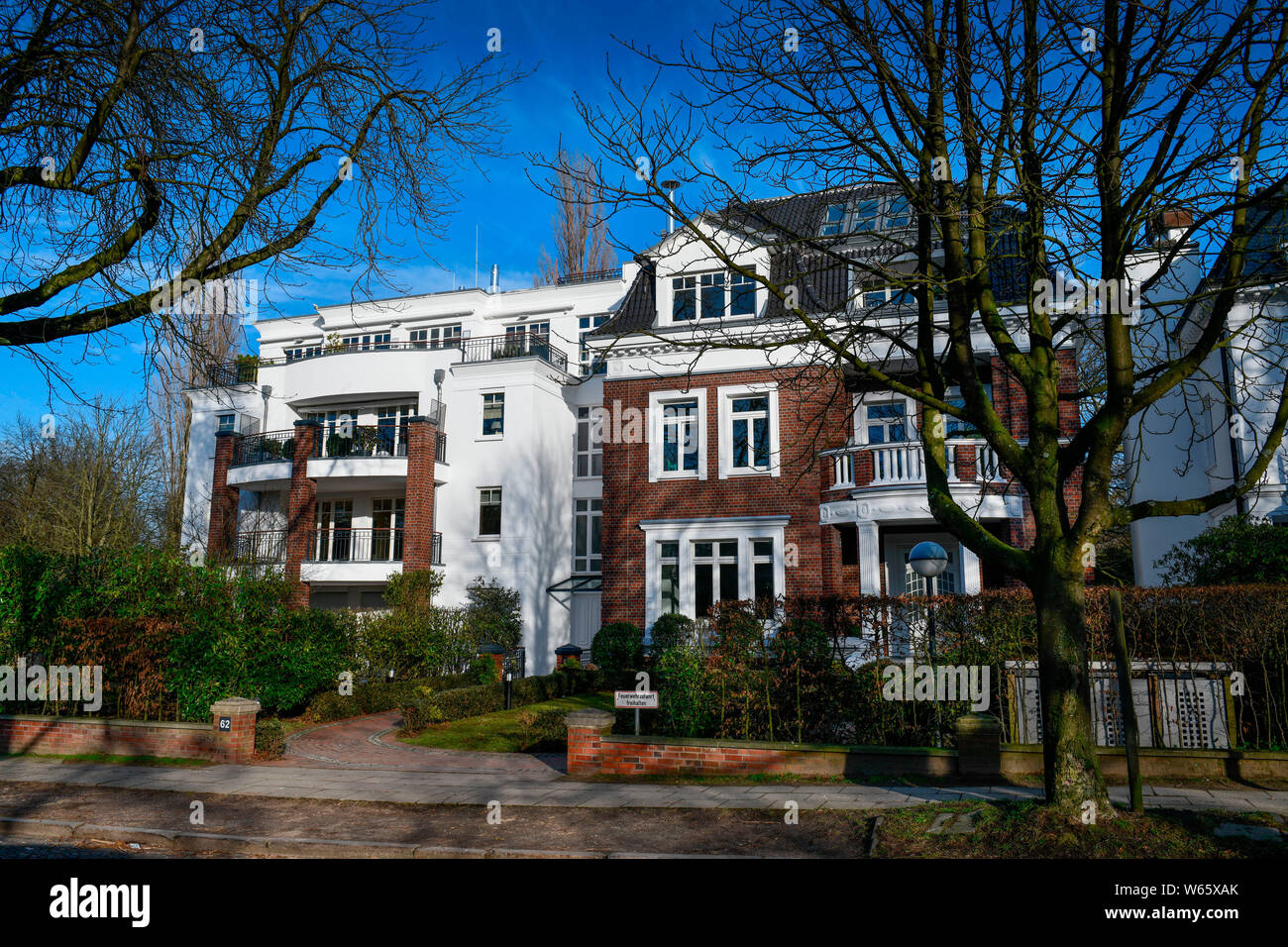 Altbauten, Bellevue, Winterhude, Hamburg Stockfoto