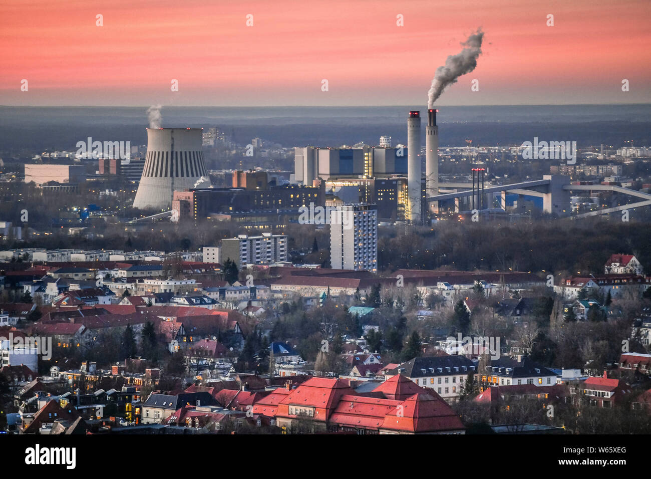 Kraftwerk Reuter, Freiheit, Ruhleben, Spandau, Berlin, Deutschland Stockfoto