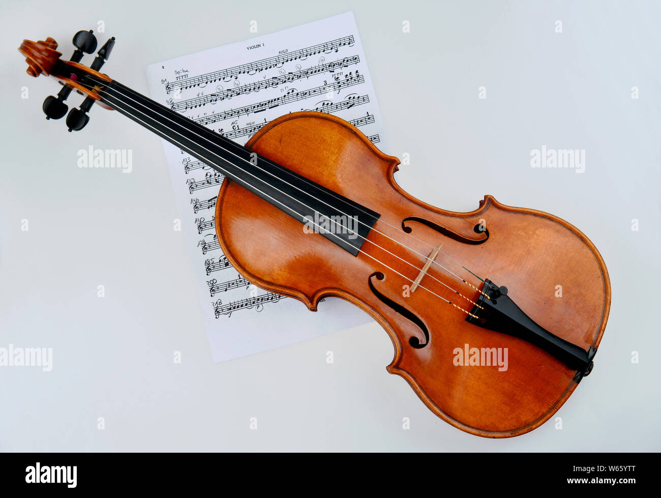 Violine, Geige, Studioaufnahme Stockfoto