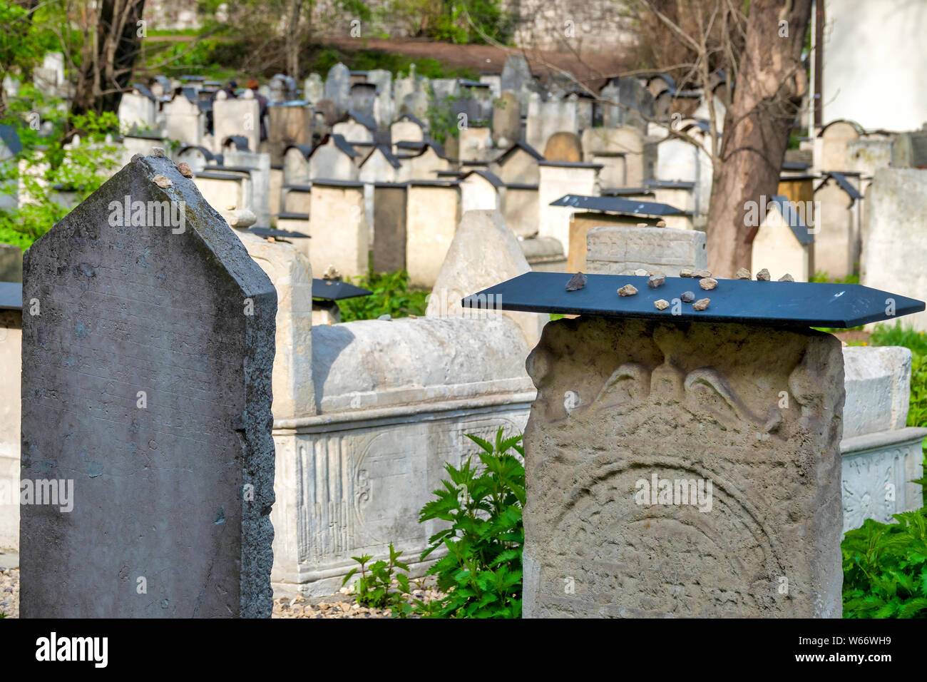 Neuer jüdischer Friedhof, Krakau, Polen Stockfoto