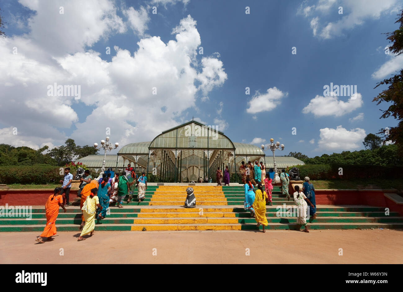 Lalbagh Botanical Garden ist ein alter botanischer Garten in Bangalore, Karnataka, Indien. Stockfoto