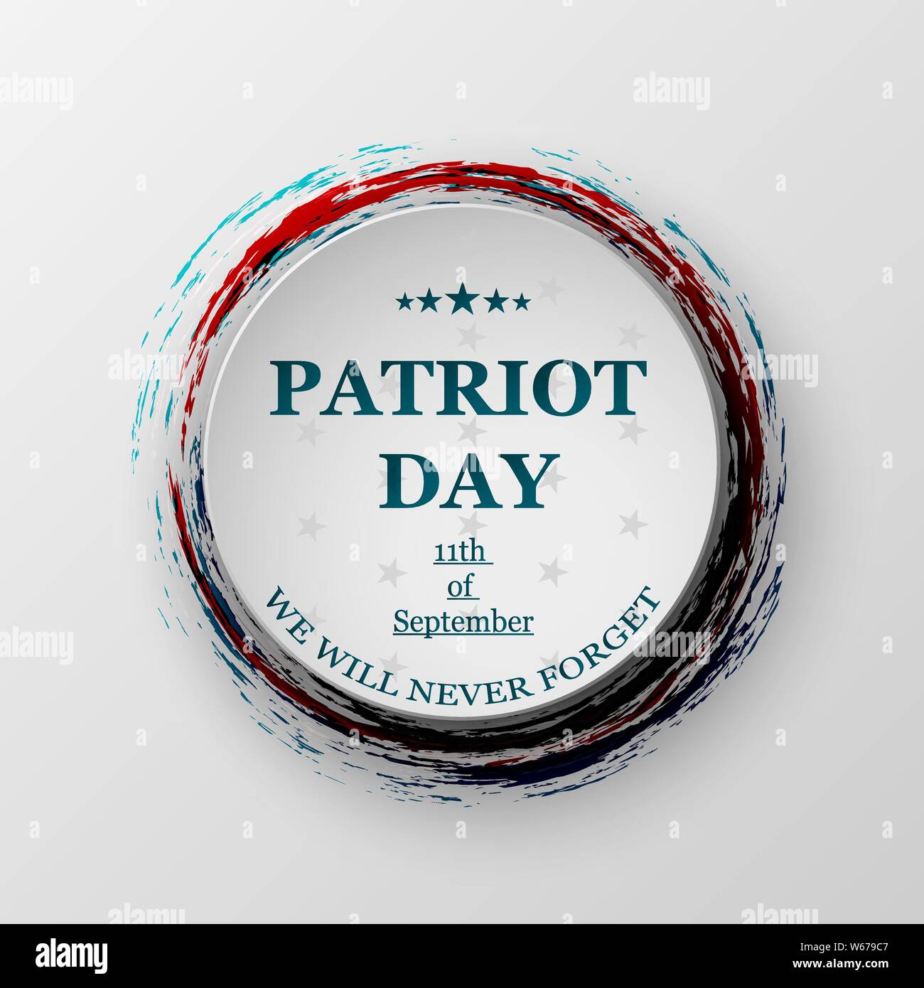 Patriot Tag. Design für Postkarten, Flyer Poster banner Stock Vektor