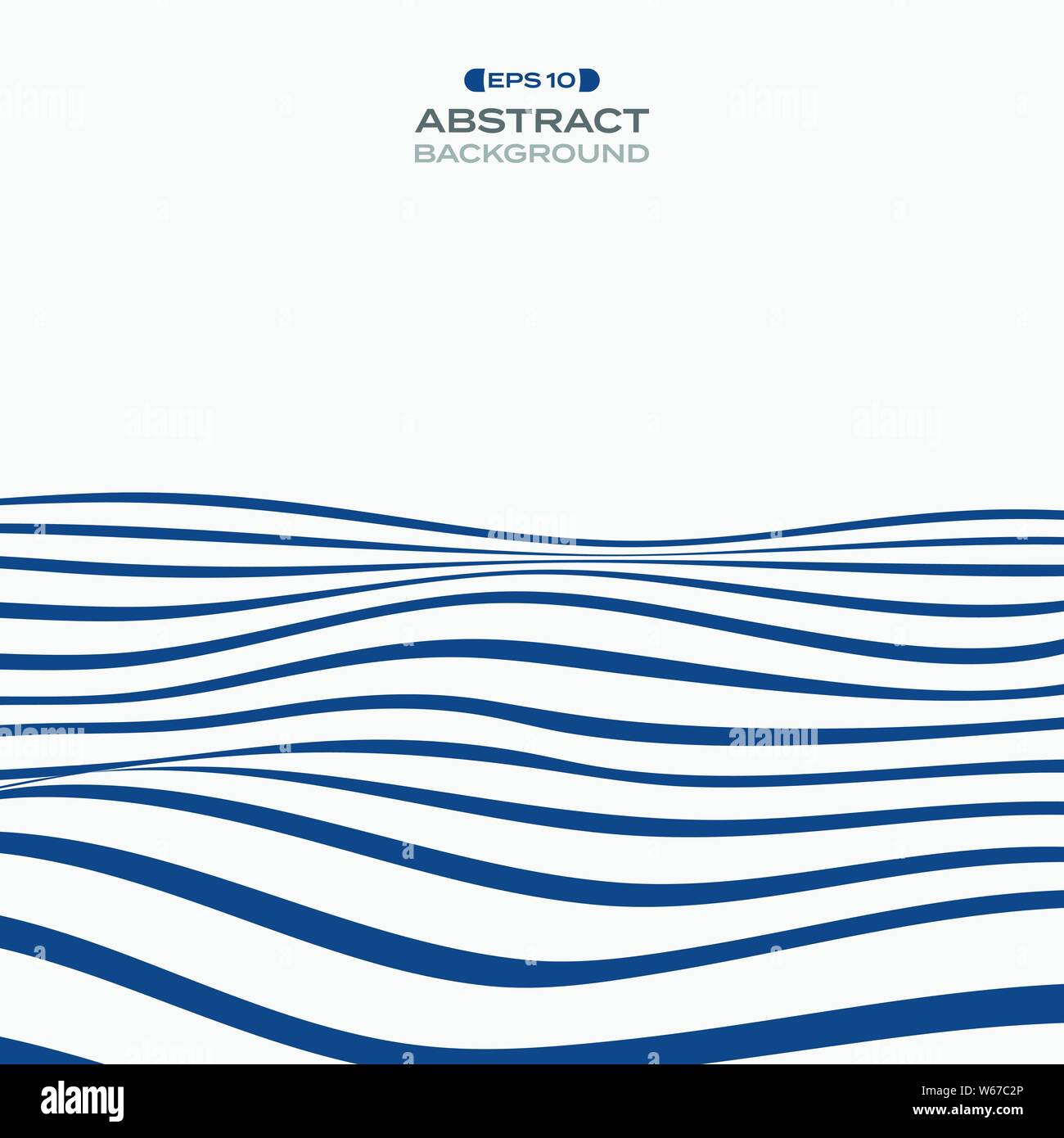 Zusammenfassung von Dark Blue Stripe Linie wellenförmige Muster Hintergrund. Sie für Ad, Poster, Artwork verwenden können, Template Design. Illustration Vector EPS 10. Stock Vektor