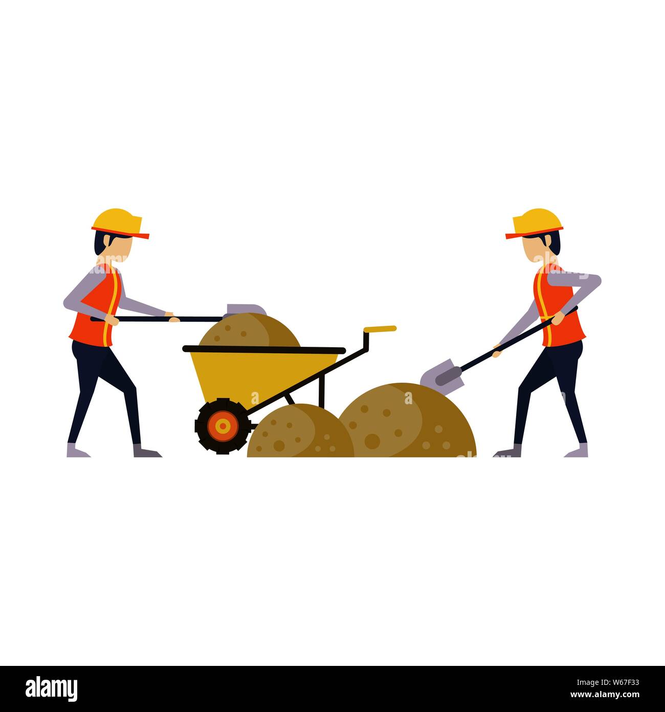 Bau Architectural Engineering arbeiten Cartoon Stock Vektor