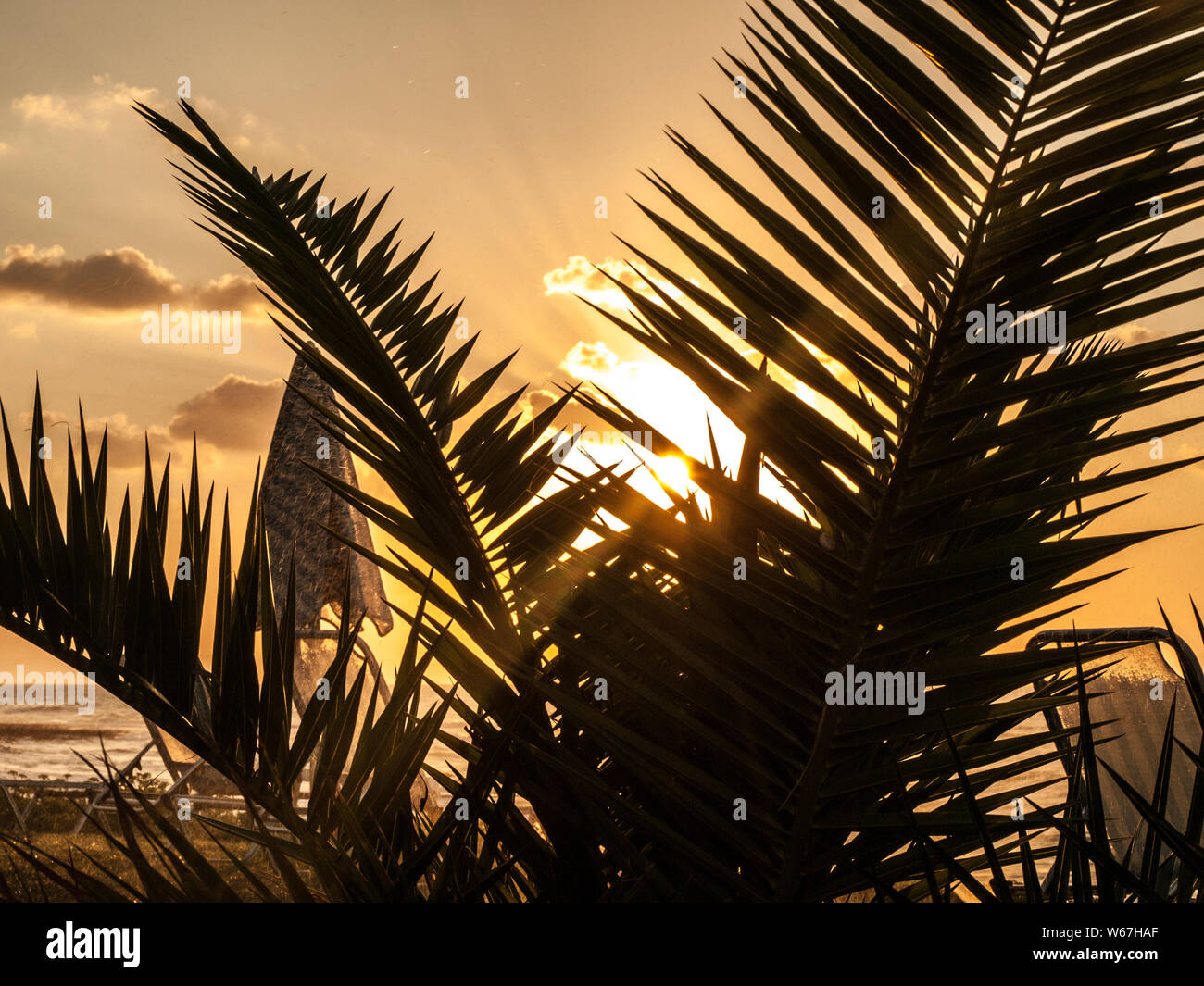 Sonnenuntergang auf Kreta Stockfoto