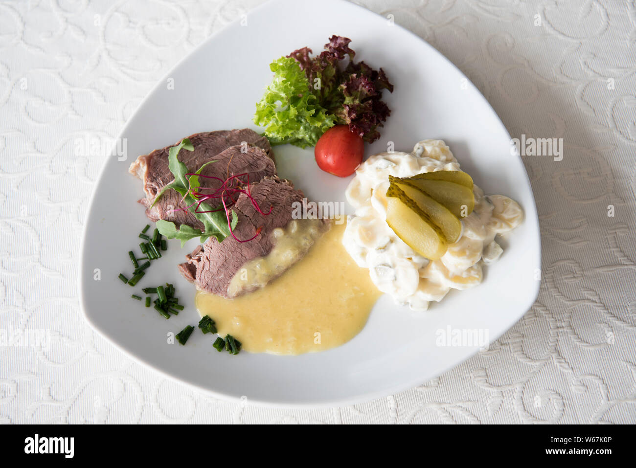 Deutschland, Nordrhein-Westfalen, Kreis Gütersloh, Verl, Wind Zwieberfleisch Stockfoto
