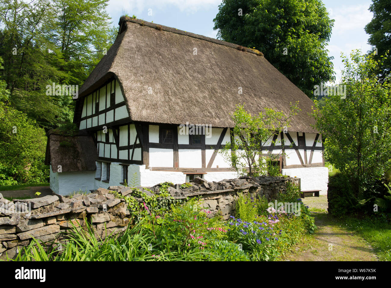 Deutschland, Nordrhein-Westfalen, Oberbergisches Land, Marienheide, Museum Haus Dahl, auch Haus Schenk genannt, erbaut 1586 Stockfoto