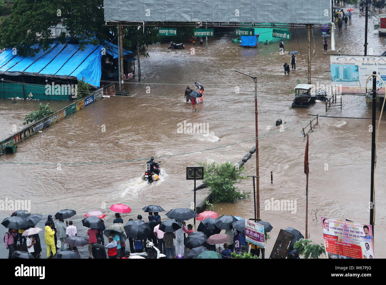 Hochwasser in der Stadt Stockfoto