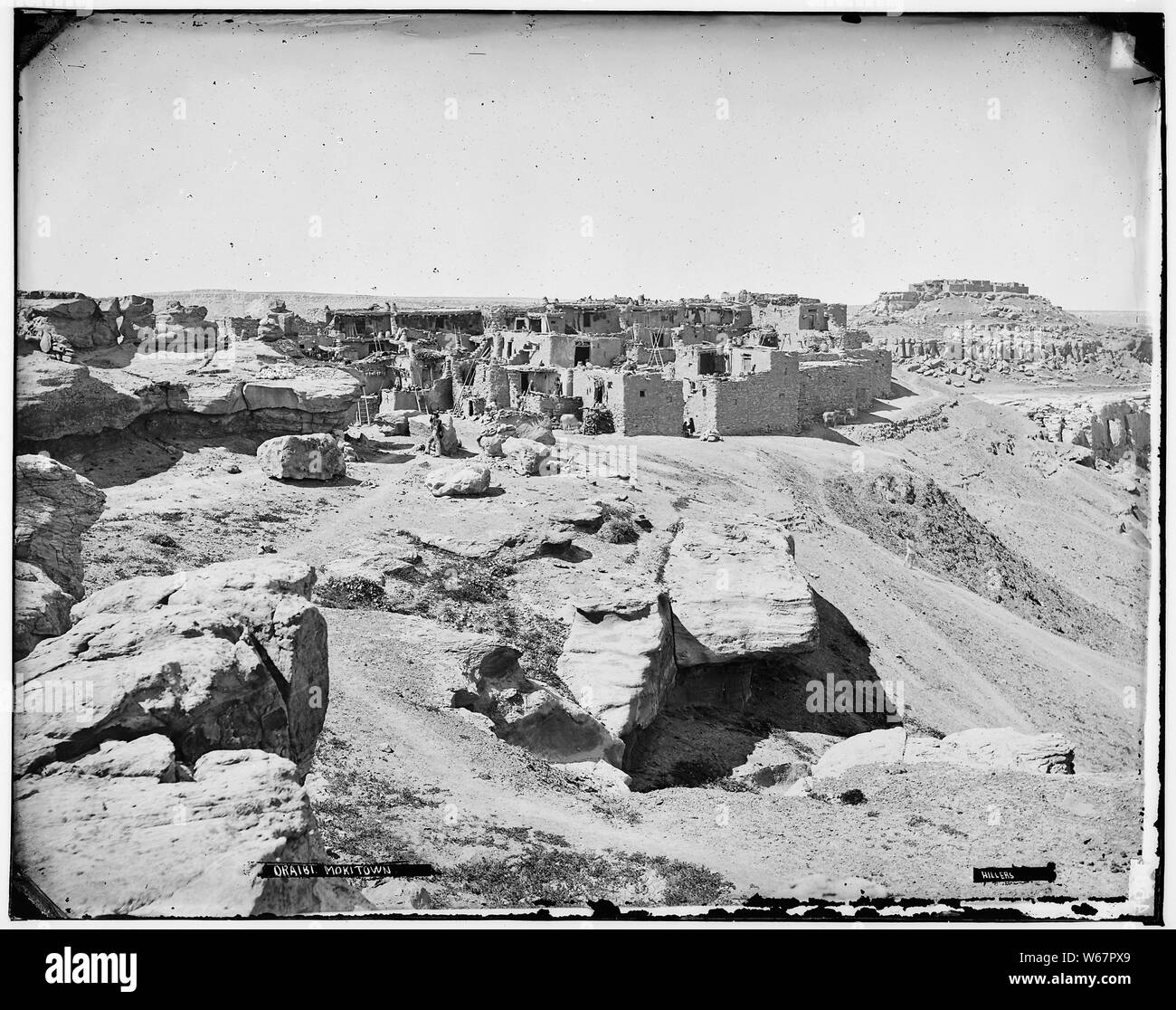 Oraibi, Mokitown. Arizona. Die Hopi Stadt Stockfoto