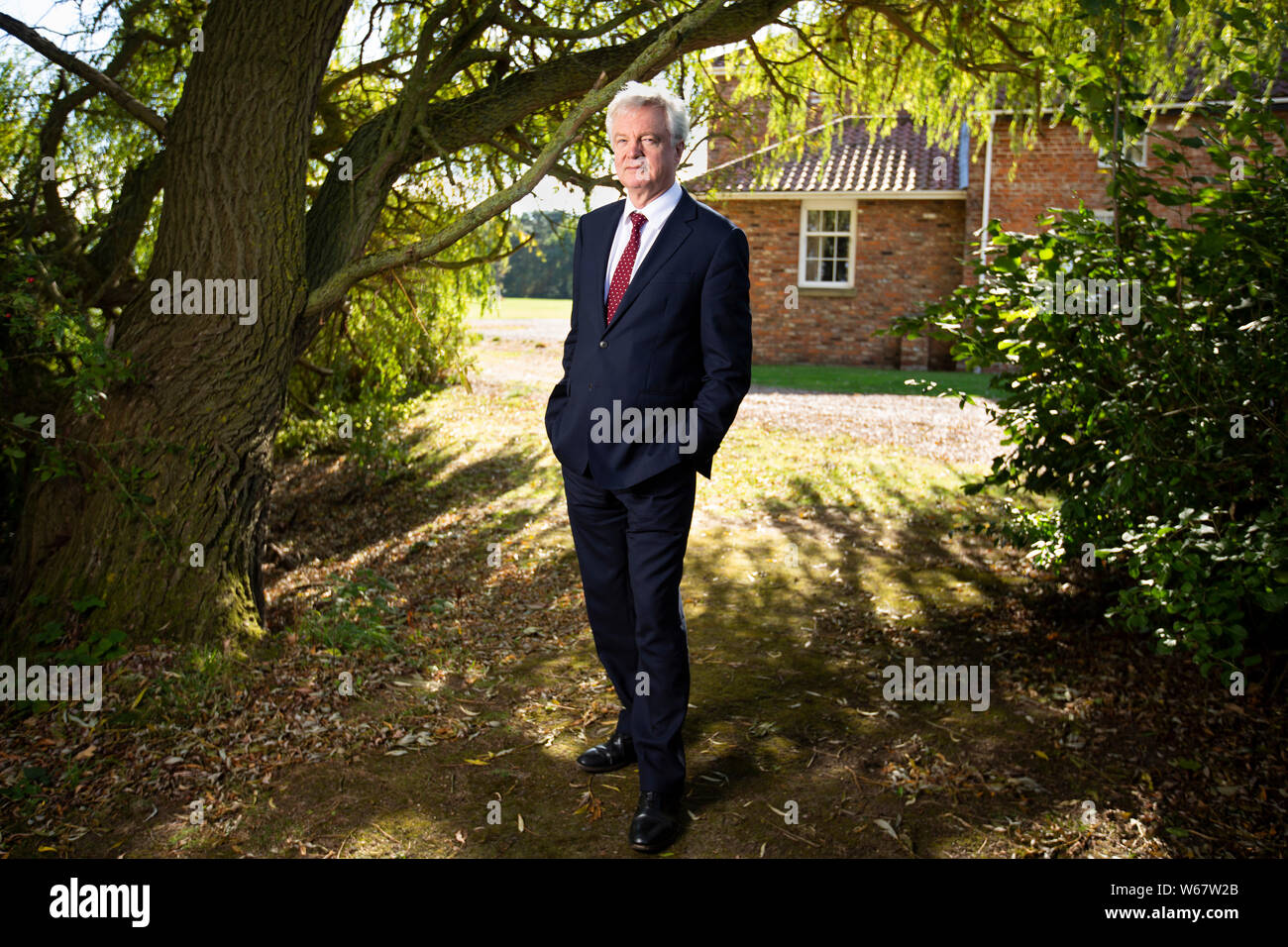 David Davis in seinem Haus in der Nähe von Goole, Yorkshire. Stockfoto