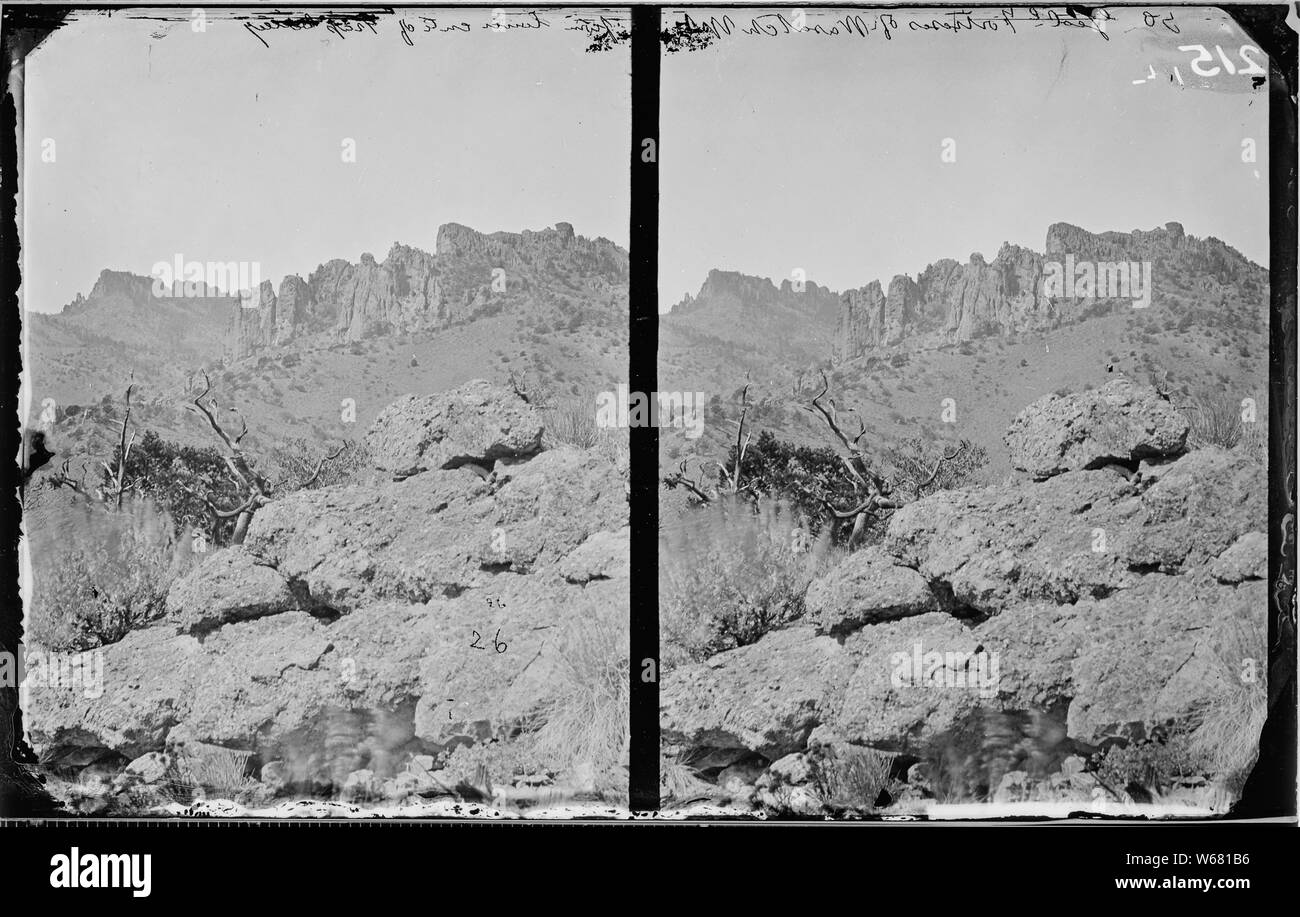 Bereich westlich von Grass Valley, Festung von Wasatch Berge, VOM UNTEREN ENDE DER Grass Valley, Utah Stockfoto